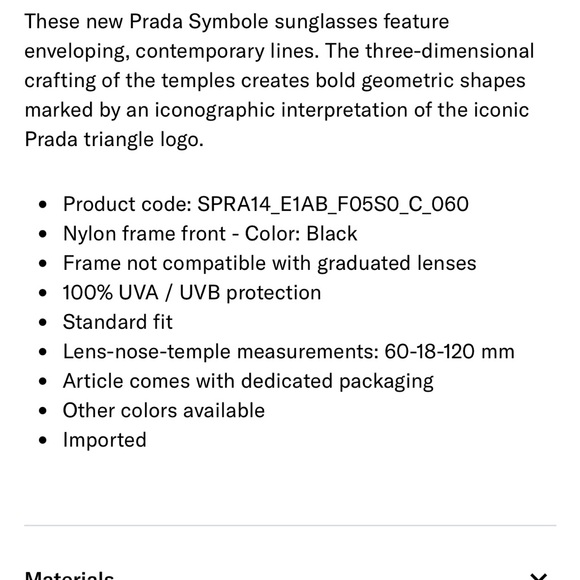 Prada Symbole Sunglasses - Picture 10 of 10